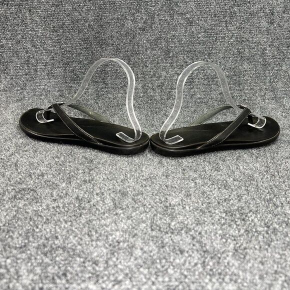 OluKia Ho‘opio Sandals Women's 9 Black Athletic Beach Summer Comfort Flip Flops - Picture 6 of 12